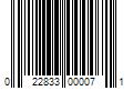 Barcode Image for UPC code 022833000071