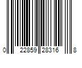 Barcode Image for UPC code 022859283168