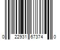 Barcode Image for UPC code 022931673740