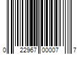 Barcode Image for UPC code 022967000077