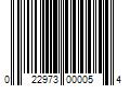 Barcode Image for UPC code 022973000054