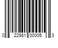 Barcode Image for UPC code 022981000053