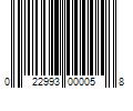 Barcode Image for UPC code 022993000058