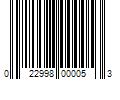 Barcode Image for UPC code 022998000053