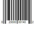 Barcode Image for UPC code 023000001402