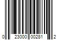 Barcode Image for UPC code 023000002812