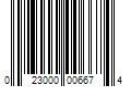 Barcode Image for UPC code 023000006674