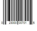 Barcode Image for UPC code 023000007015