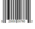 Barcode Image for UPC code 023000007602