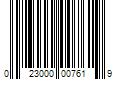 Barcode Image for UPC code 023000007619