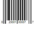 Barcode Image for UPC code 023001000077