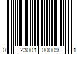 Barcode Image for UPC code 023001000091