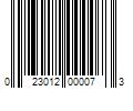 Barcode Image for UPC code 023012000073