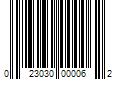 Barcode Image for UPC code 023030000062