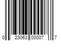 Barcode Image for UPC code 023063000077