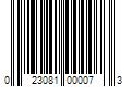 Barcode Image for UPC code 023081000073