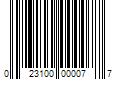 Barcode Image for UPC code 023100000077