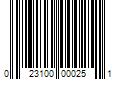 Barcode Image for UPC code 023100000251