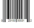 Barcode Image for UPC code 023100000312