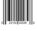 Barcode Image for UPC code 023100000398