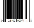 Barcode Image for UPC code 023100000718