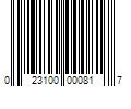 Barcode Image for UPC code 023100000817