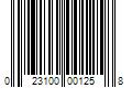 Barcode Image for UPC code 023100001258