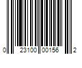 Barcode Image for UPC code 023100001562