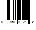 Barcode Image for UPC code 023100001722