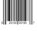 Barcode Image for UPC code 023100001937