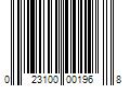 Barcode Image for UPC code 023100001968