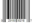 Barcode Image for UPC code 023100002187