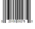 Barcode Image for UPC code 023100002750