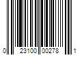 Barcode Image for UPC code 023100002781