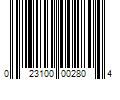 Barcode Image for UPC code 023100002804