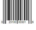 Barcode Image for UPC code 023100003016