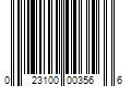 Barcode Image for UPC code 023100003566