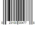 Barcode Image for UPC code 023100004778