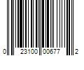 Barcode Image for UPC code 023100006772