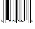 Barcode Image for UPC code 023100007458