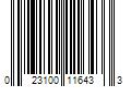 Barcode Image for UPC code 023100116433