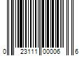 Barcode Image for UPC code 023111000066