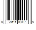 Barcode Image for UPC code 023111000073