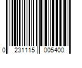 Barcode Image for UPC code 0231115005400