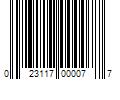 Barcode Image for UPC code 023117000077