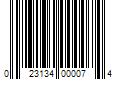 Barcode Image for UPC code 023134000074