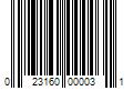 Barcode Image for UPC code 023160000031