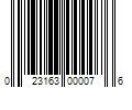 Barcode Image for UPC code 023163000076