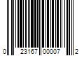 Barcode Image for UPC code 023167000072