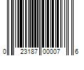 Barcode Image for UPC code 023187000076